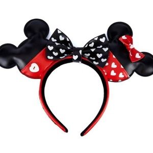 Loungefly x Disney Mickey Minnie Valentines Ears Headband